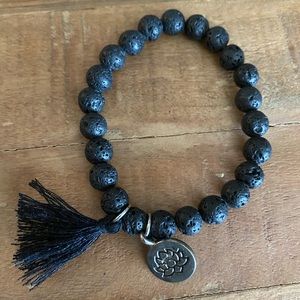 Bali Bali beaded bracelet with lotus charm and tassel